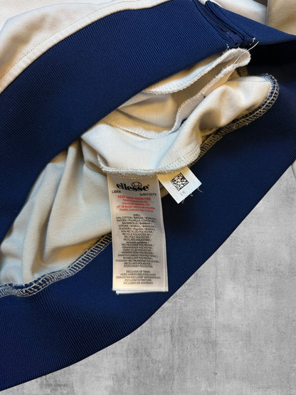 Ellesse Vintage Trainingsjacke Creme Weiß Navy Blau M