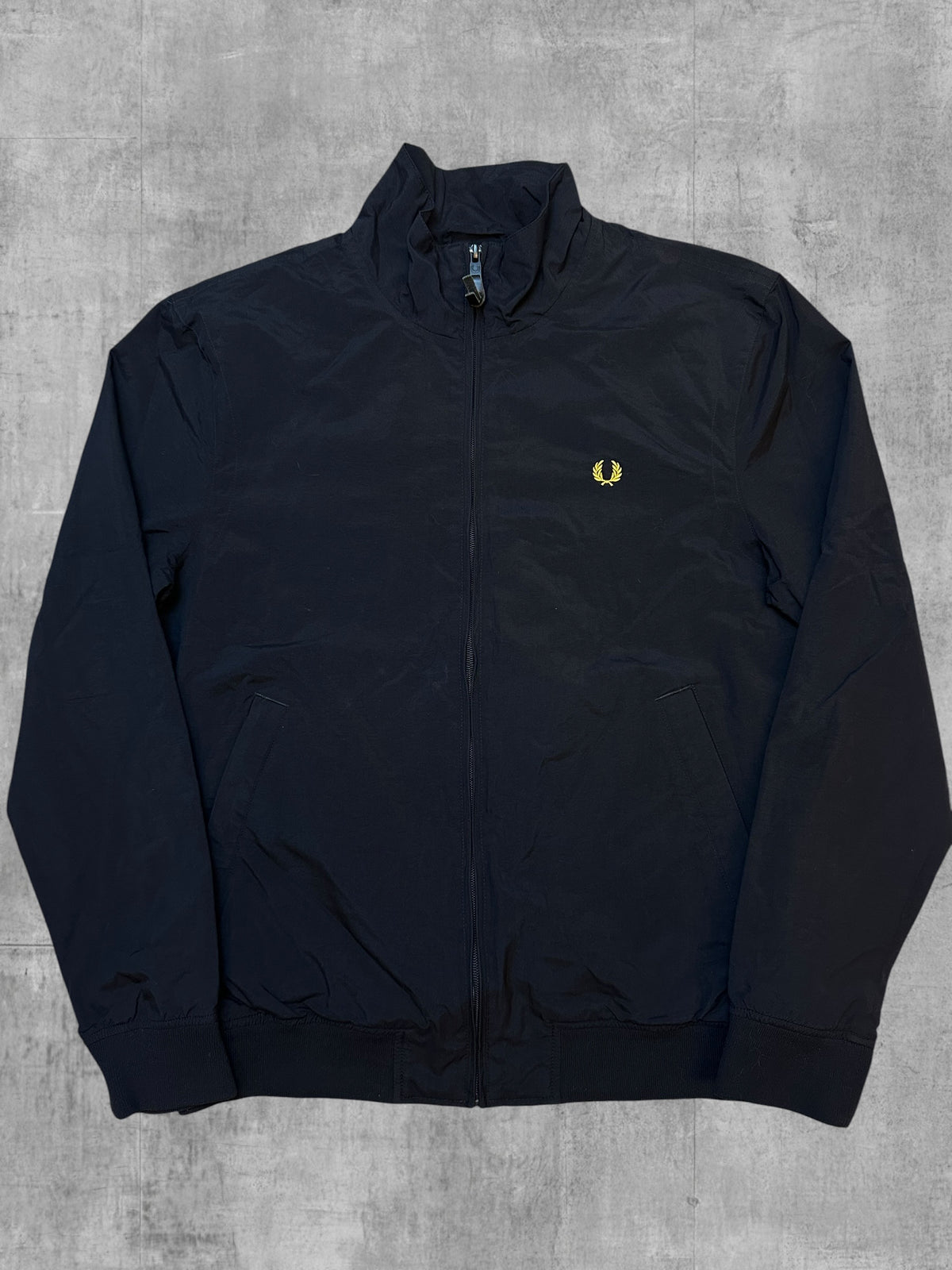 Fred Perry Rain Jacket Bomber Jacket Black Gold M