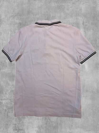 Fred Perry Polo Shirt Cream White Black S