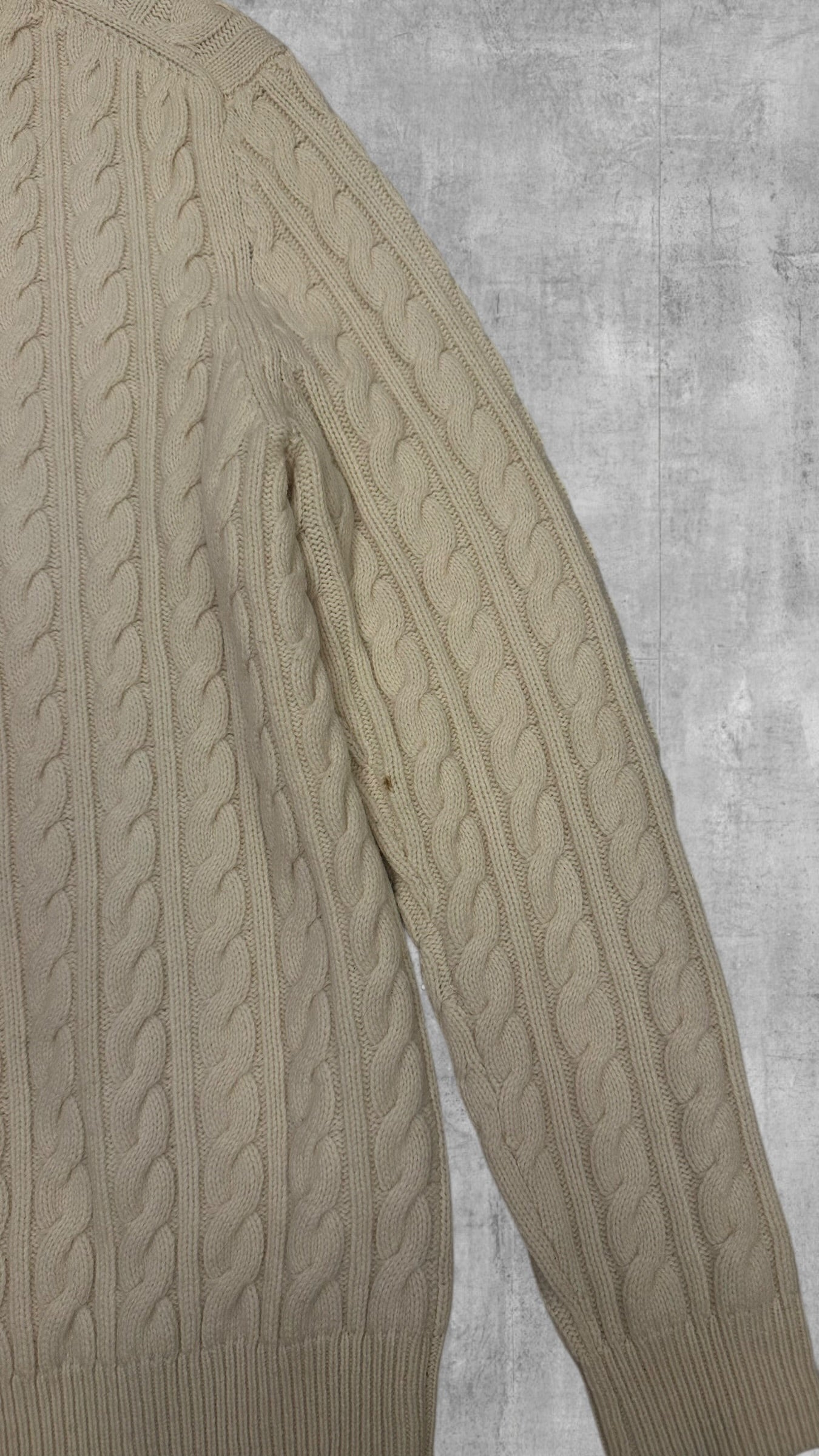 Lyle & Scott Knit Sweater Sweatshirt Beige Creme Weiß L