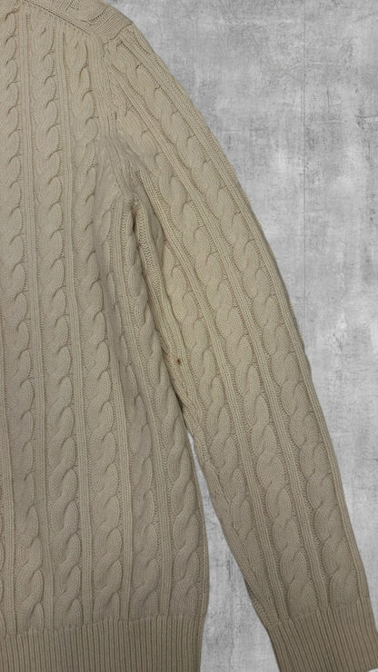 Lyle & Scott Knit Sweater Sweatshirt Beige Creme Weiß L