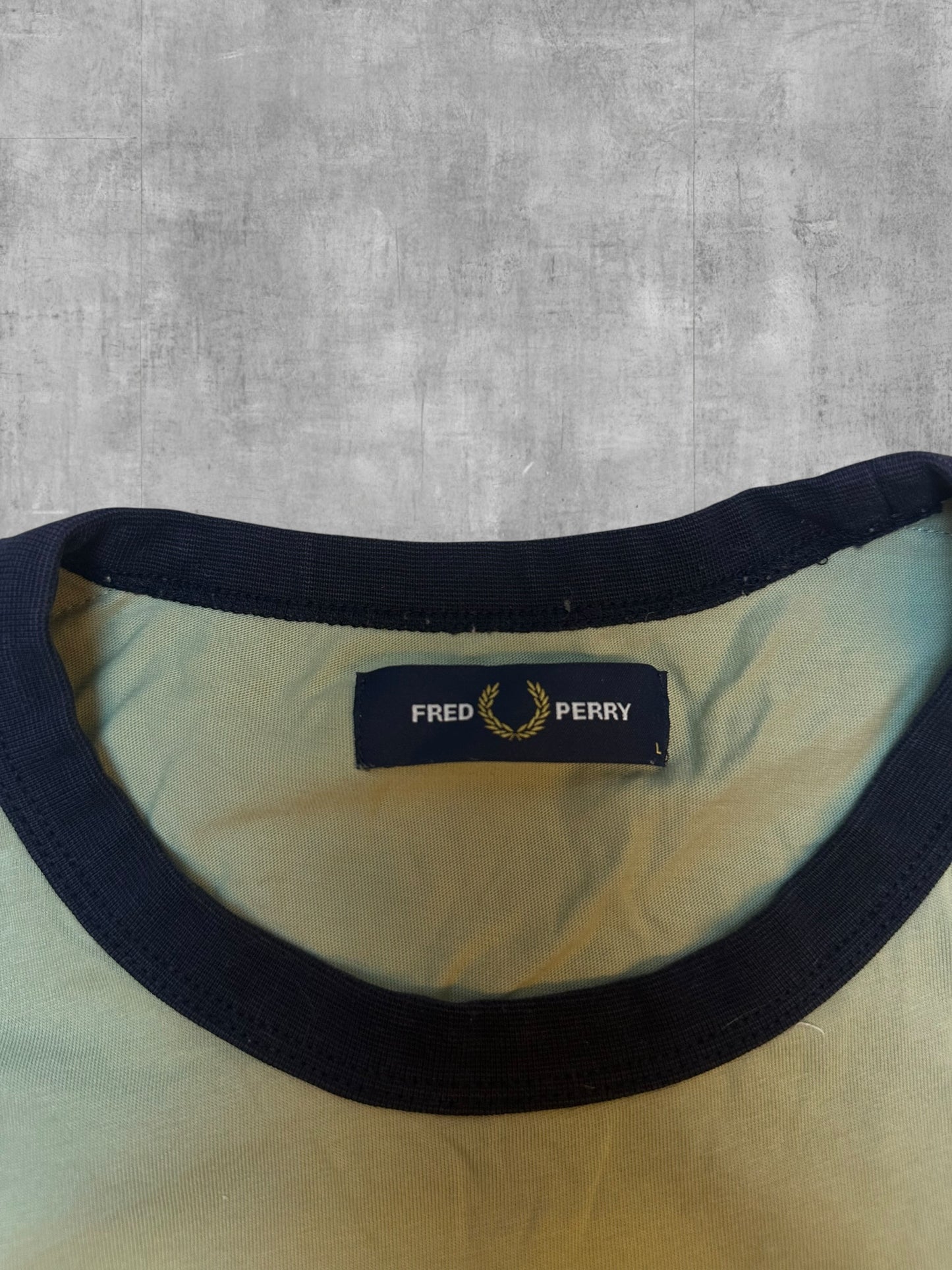 Fred Perry T-Shirt Taped Graugrün L