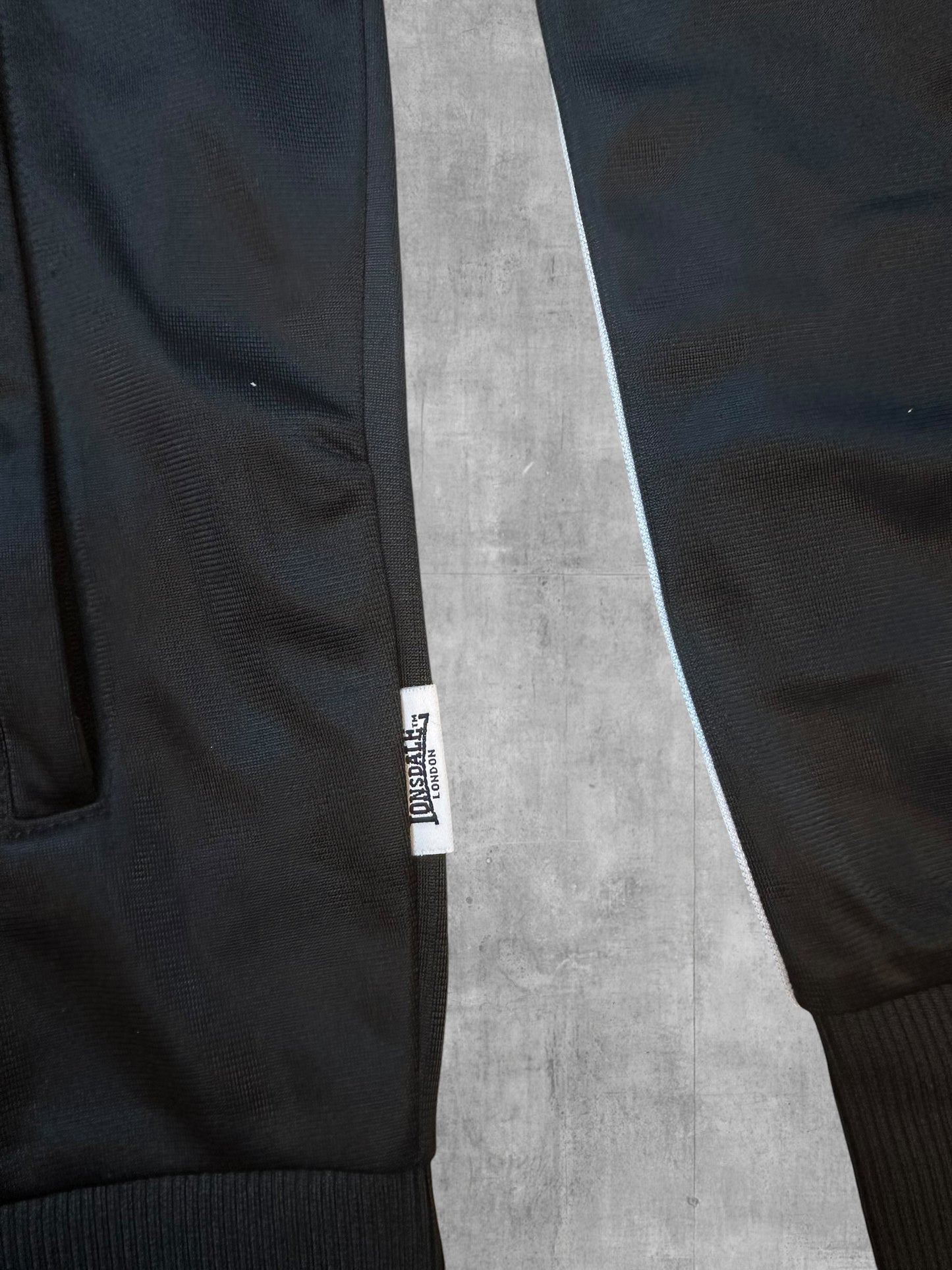 Lonsdale London Trainingsjacke Taped Schwarz Weiß M