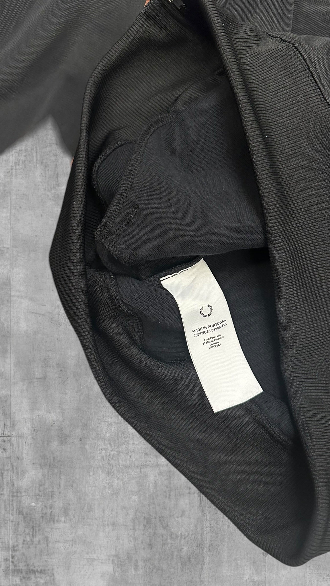 Fred Perry Trainingsjacke Taped Schwarz Rostbraun M