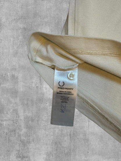 Fred Perry Polo Shirt Weiß Schwarz Lila M