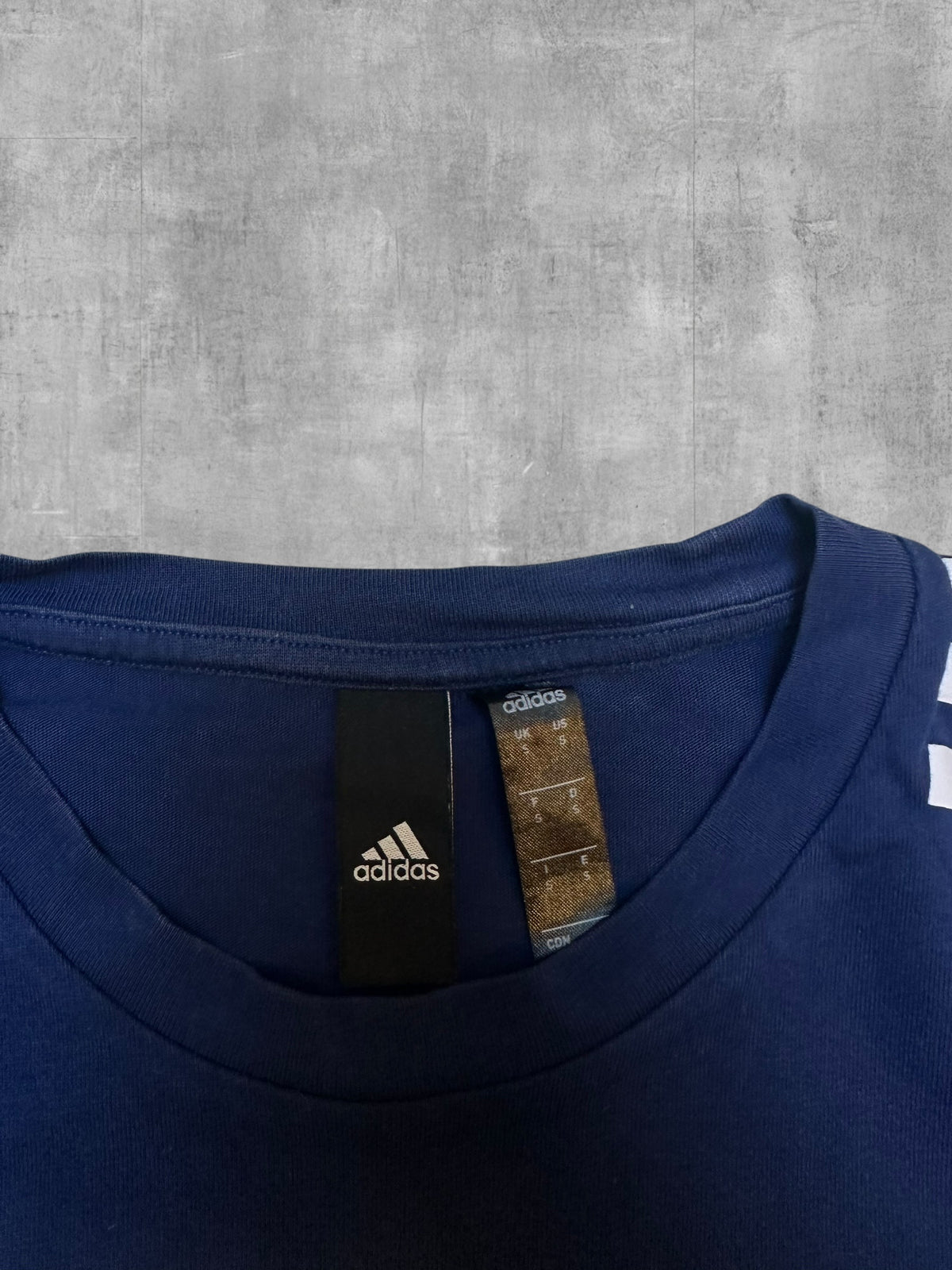 Adidas T-shirt Navy Blau Weiß S