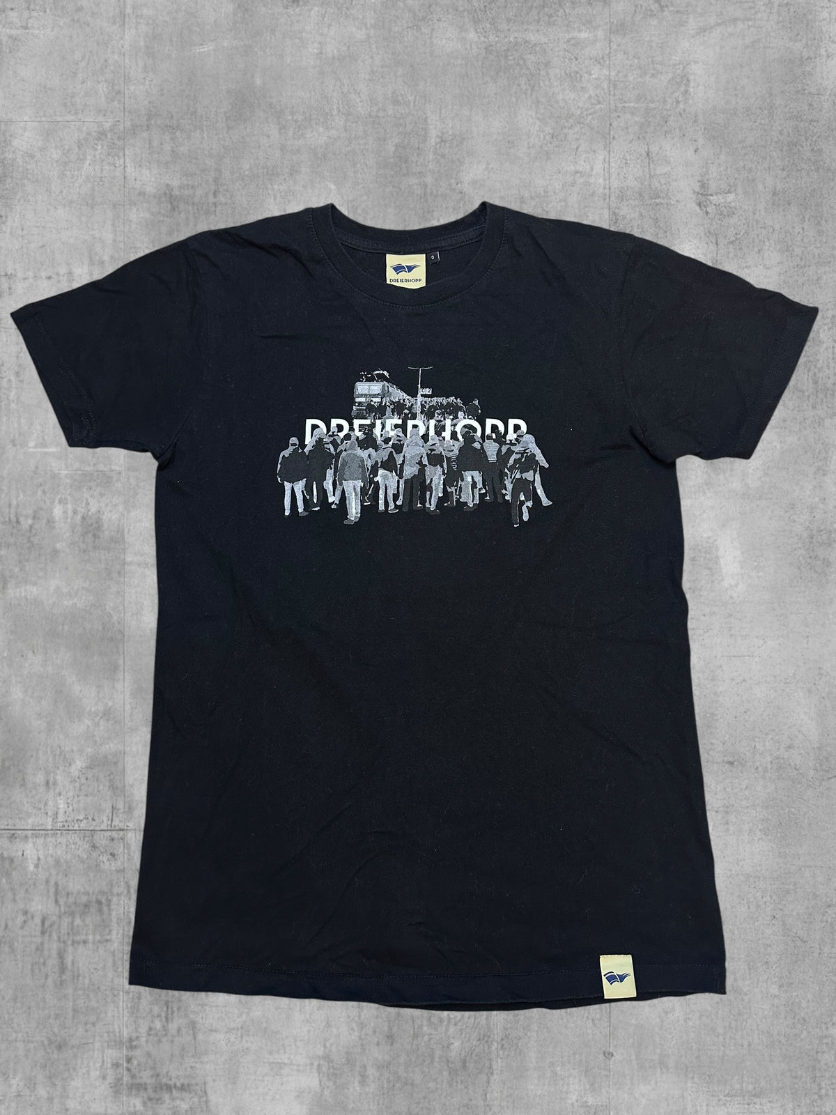 Dreierhopp T-shirt Schwarz Weiß S