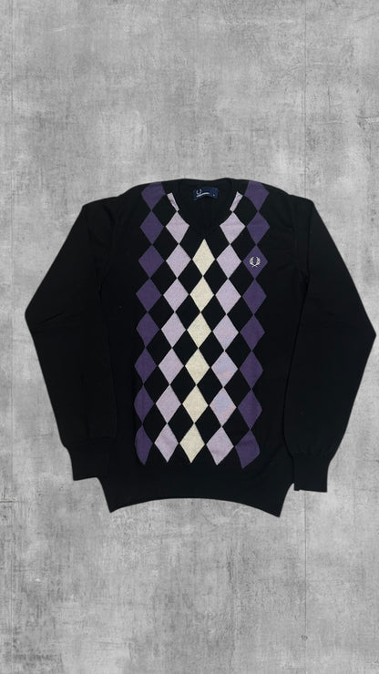 Fred Perry Sweatshirt Schwarz Lila S