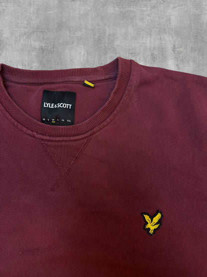 Lyle & Scott Sweatshirt Weinrot M