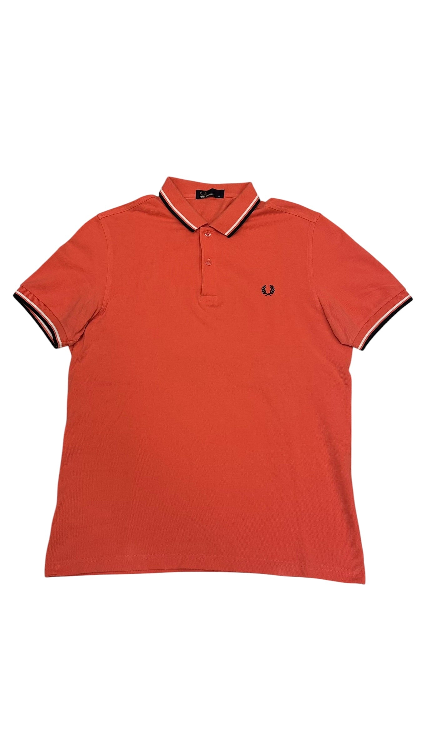 Fred Perry Polo Shirt Hellrot Schwarz M