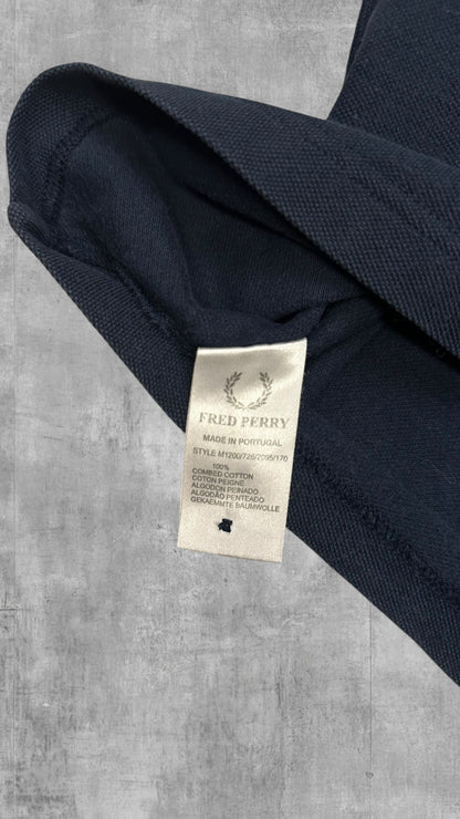 Fred Perry Vintage Polo Shirt Schwarz Blau XL