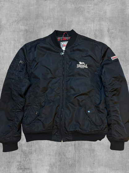 Lonsdale London Harrington Bomber Jacke Schwarz XL
