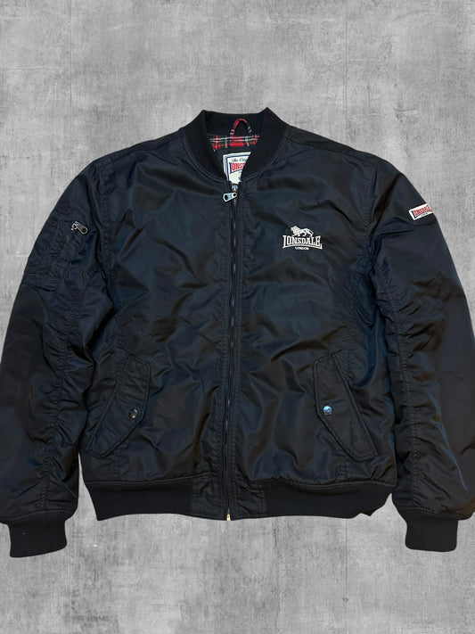 Lonsdale London Harrington Bomber Jacke Schwarz XL