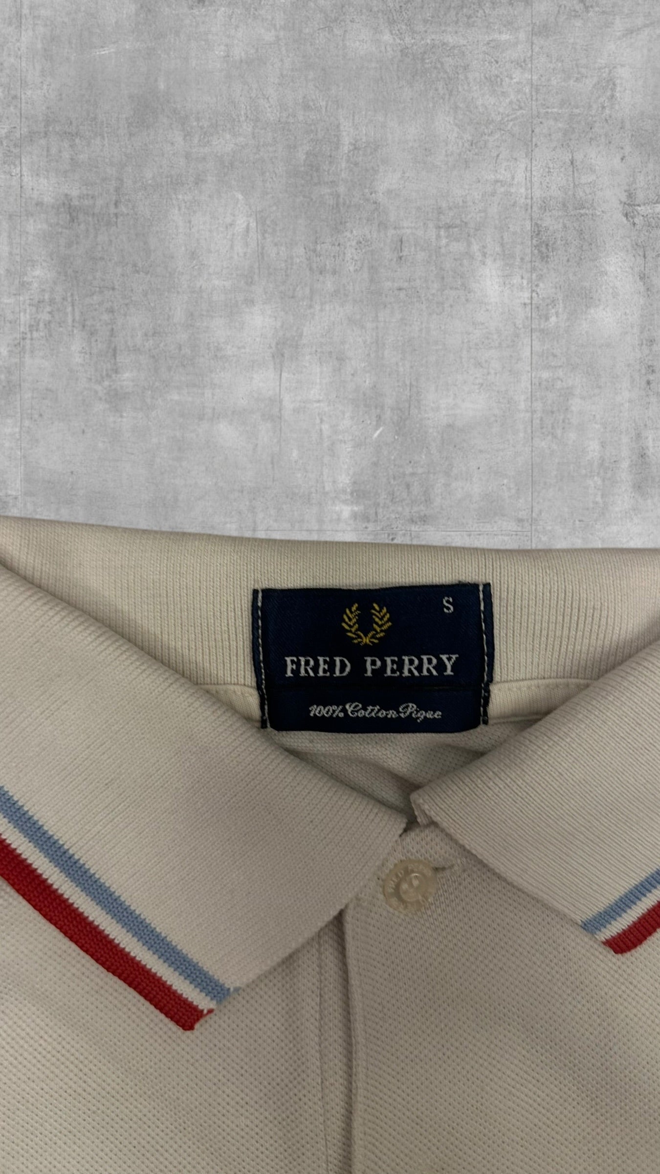 Fred Perry Polo Shirt Creme Weiß S