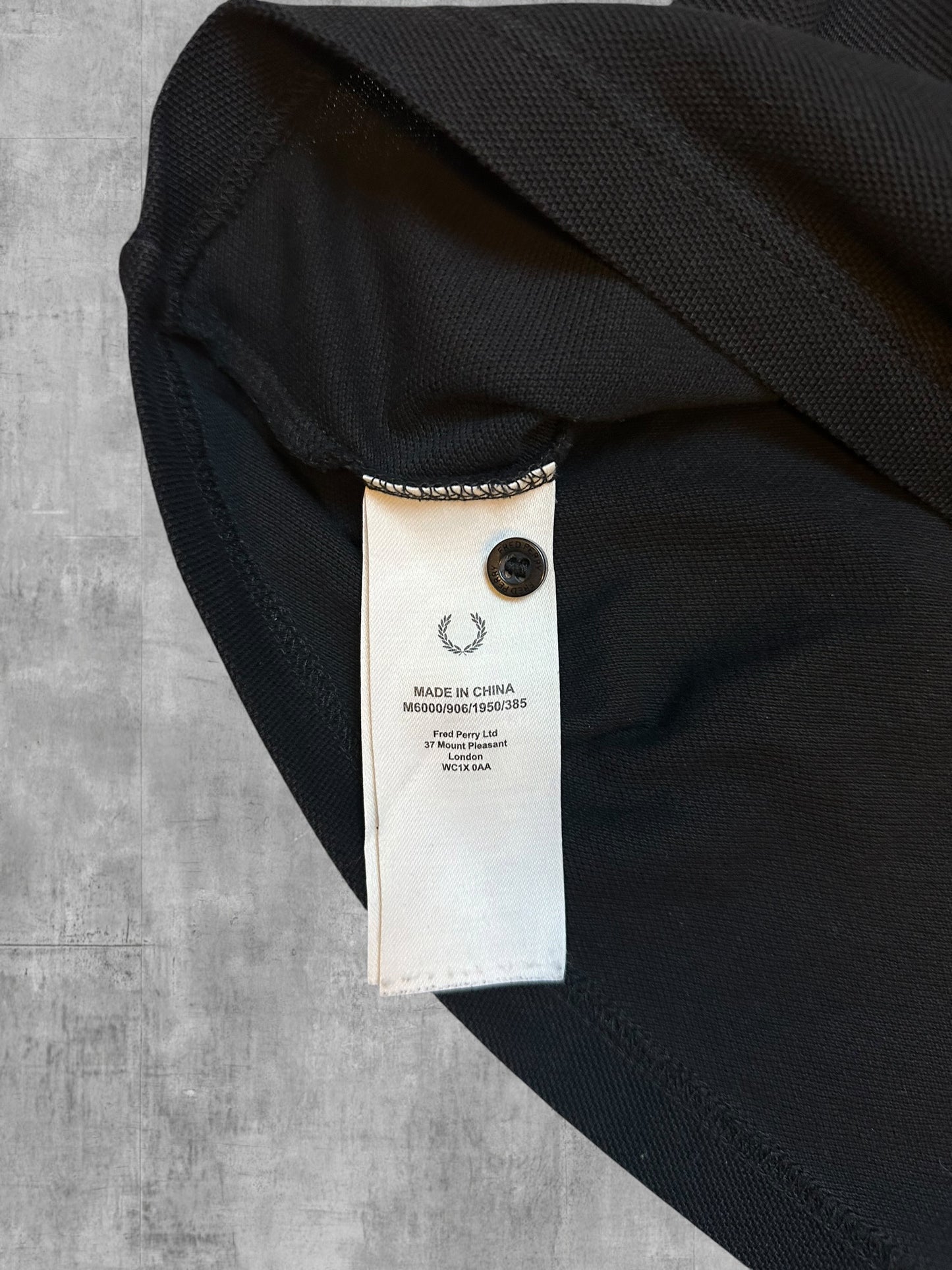 Fred Perry Polo Shirt Schwarz L