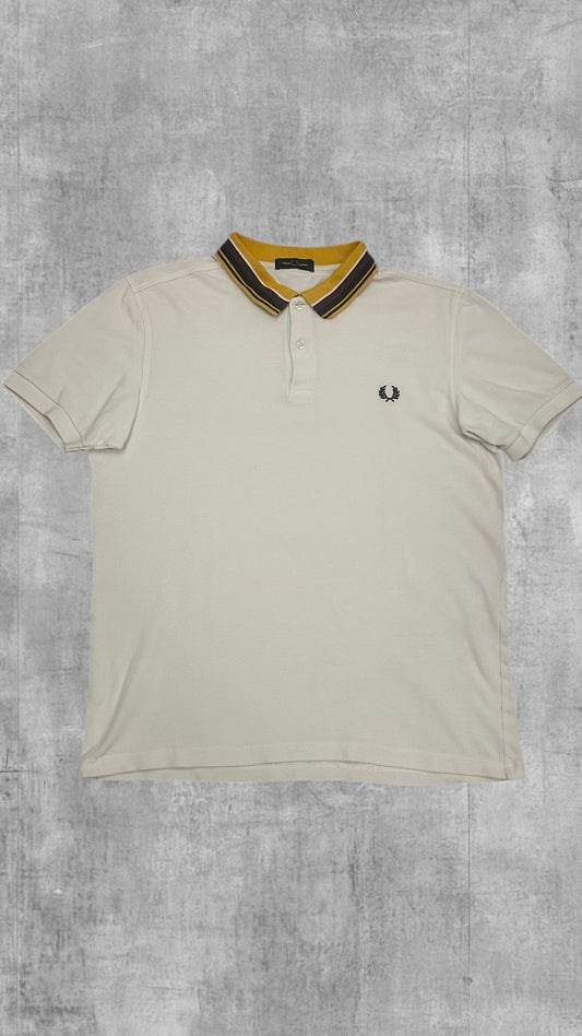 Fred Perry Sweatshirt Weiß Schwarz Gold