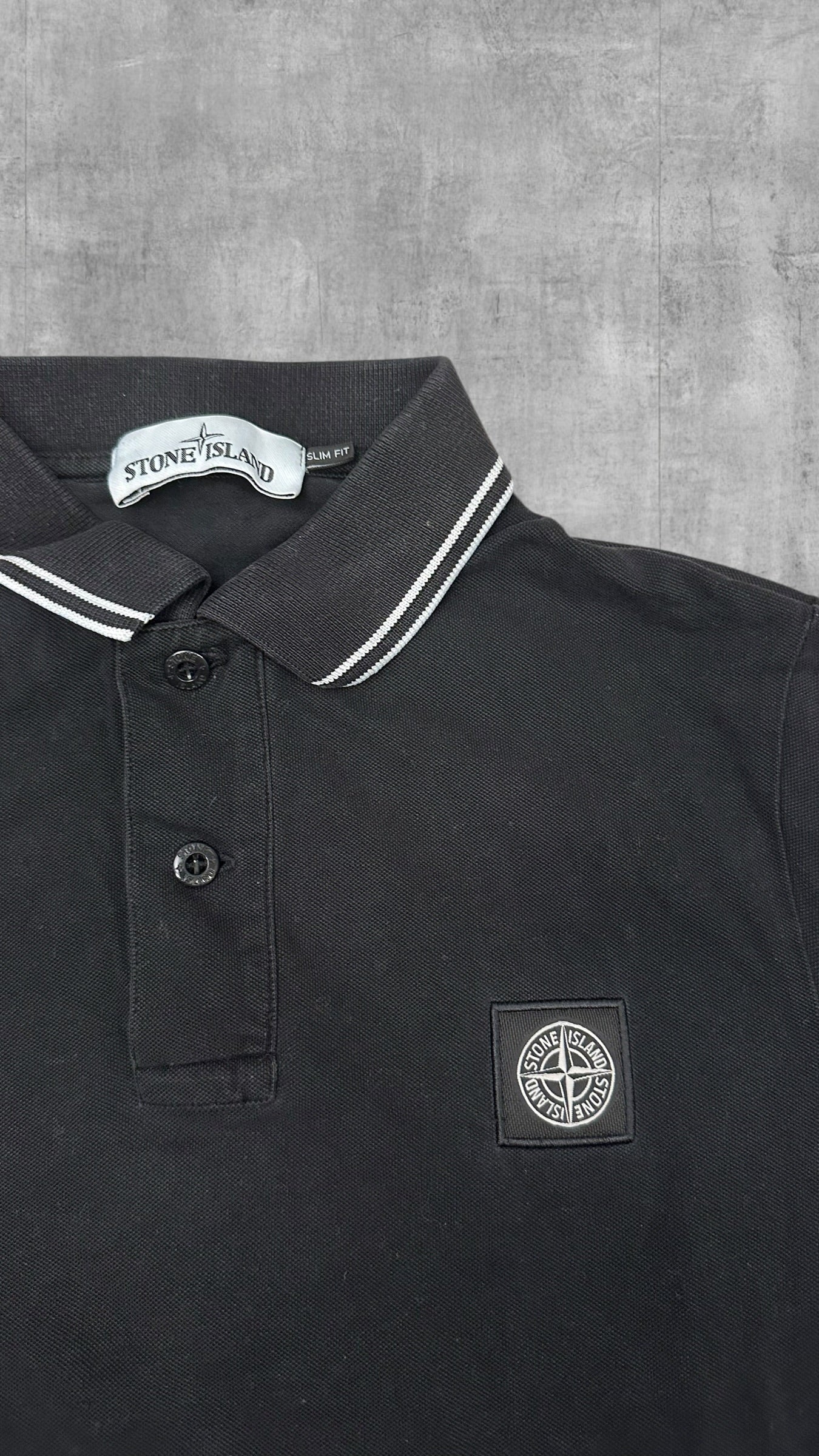 Stone Island Polo Shirt Schwarz S Slim Fit