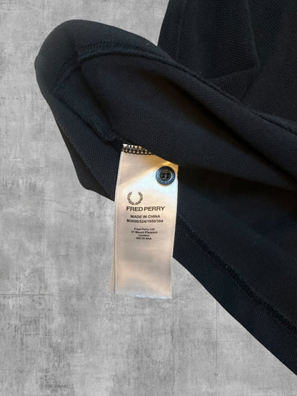 Fred Perry Polo Shirt Schwarz Weiß S