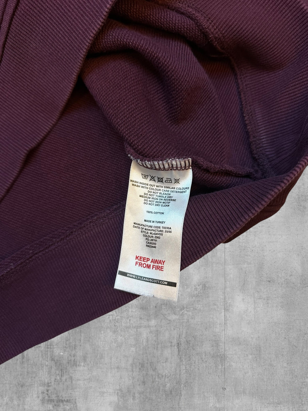 Lyle & Scott Sweatshirt Weinrot M