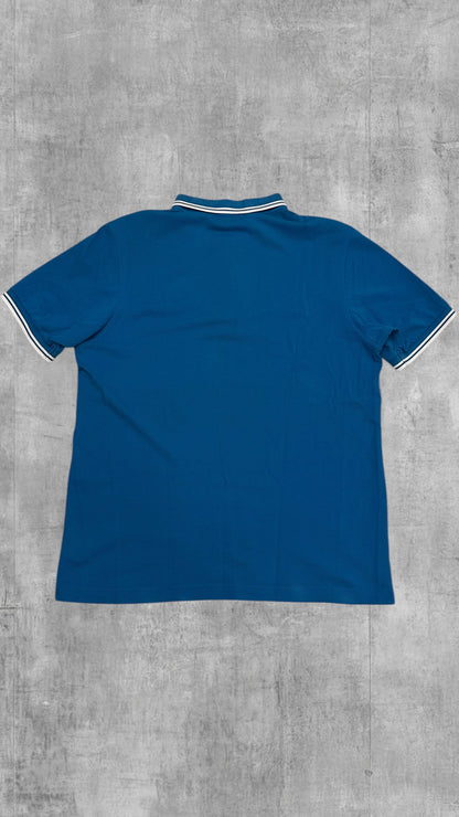 Fred Perry Polo Shirt Hellblau Weiß L Slim Fit