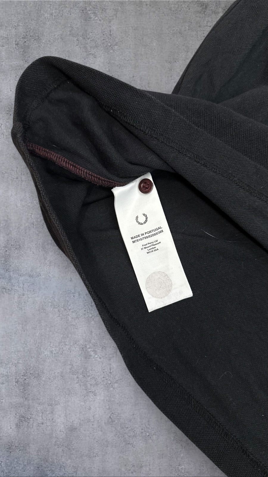 Fred Perry Polo Shirt Bordeaux Rot Schwarz XL