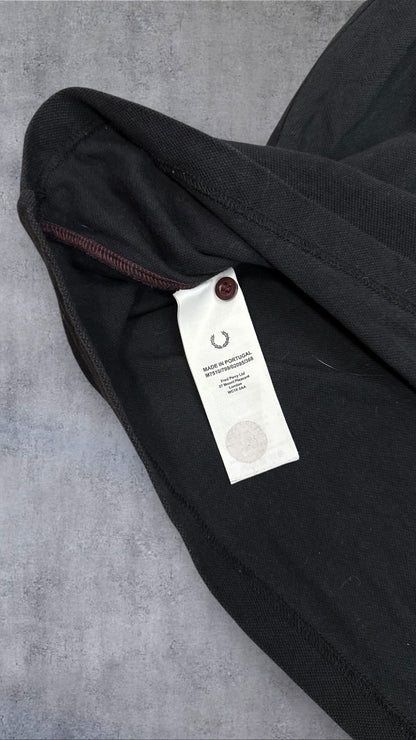 Fred Perry Polo Shirt Bordeaux Rot Schwarz XL