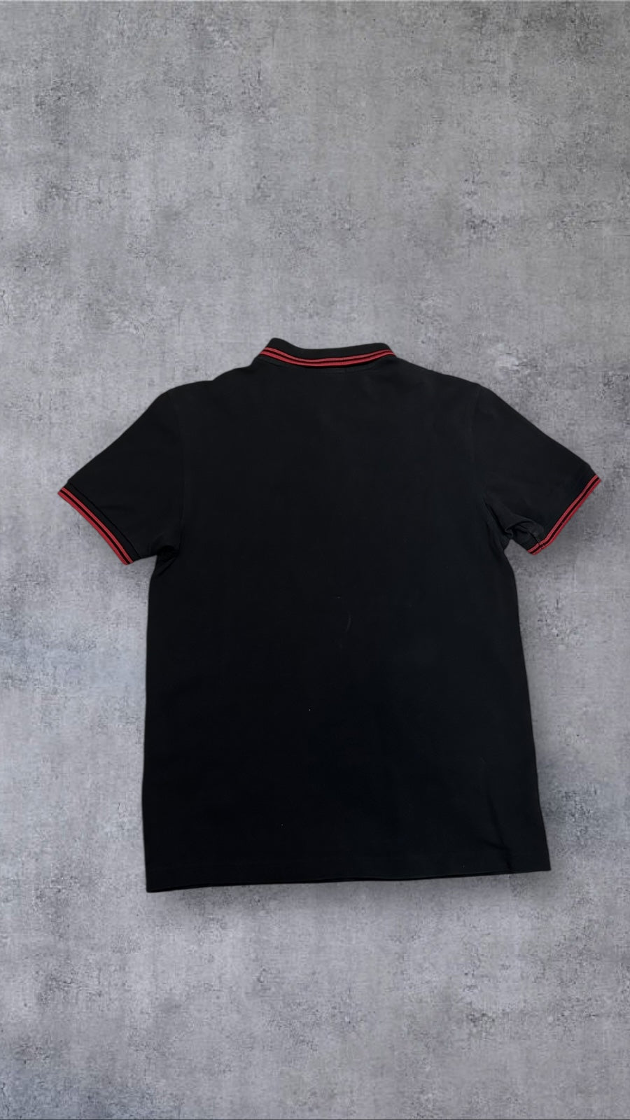 Fred Perry Polo Shirt Schwarz Rot M