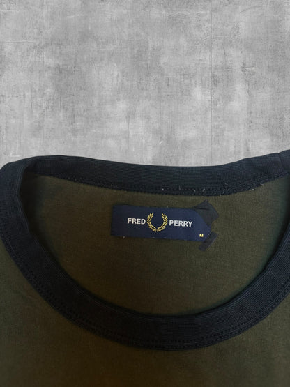 Fred Perry T-shirt Taped Olivgrün M