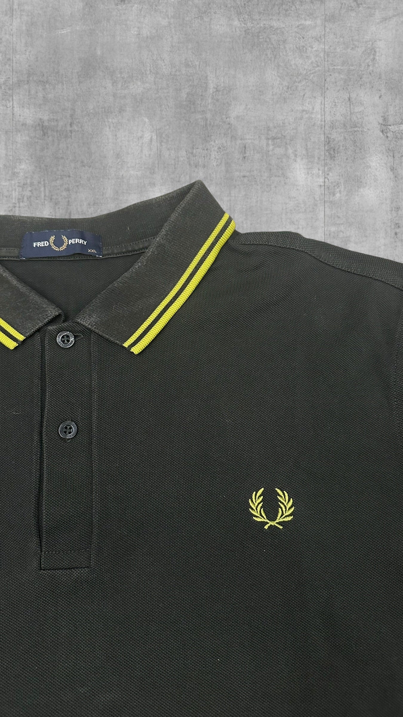 Fred Perry Polo Shirt Schwarzgrün XXL