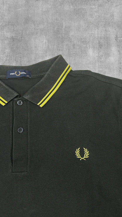 Fred Perry Polo Shirt Schwarzgrün XXL