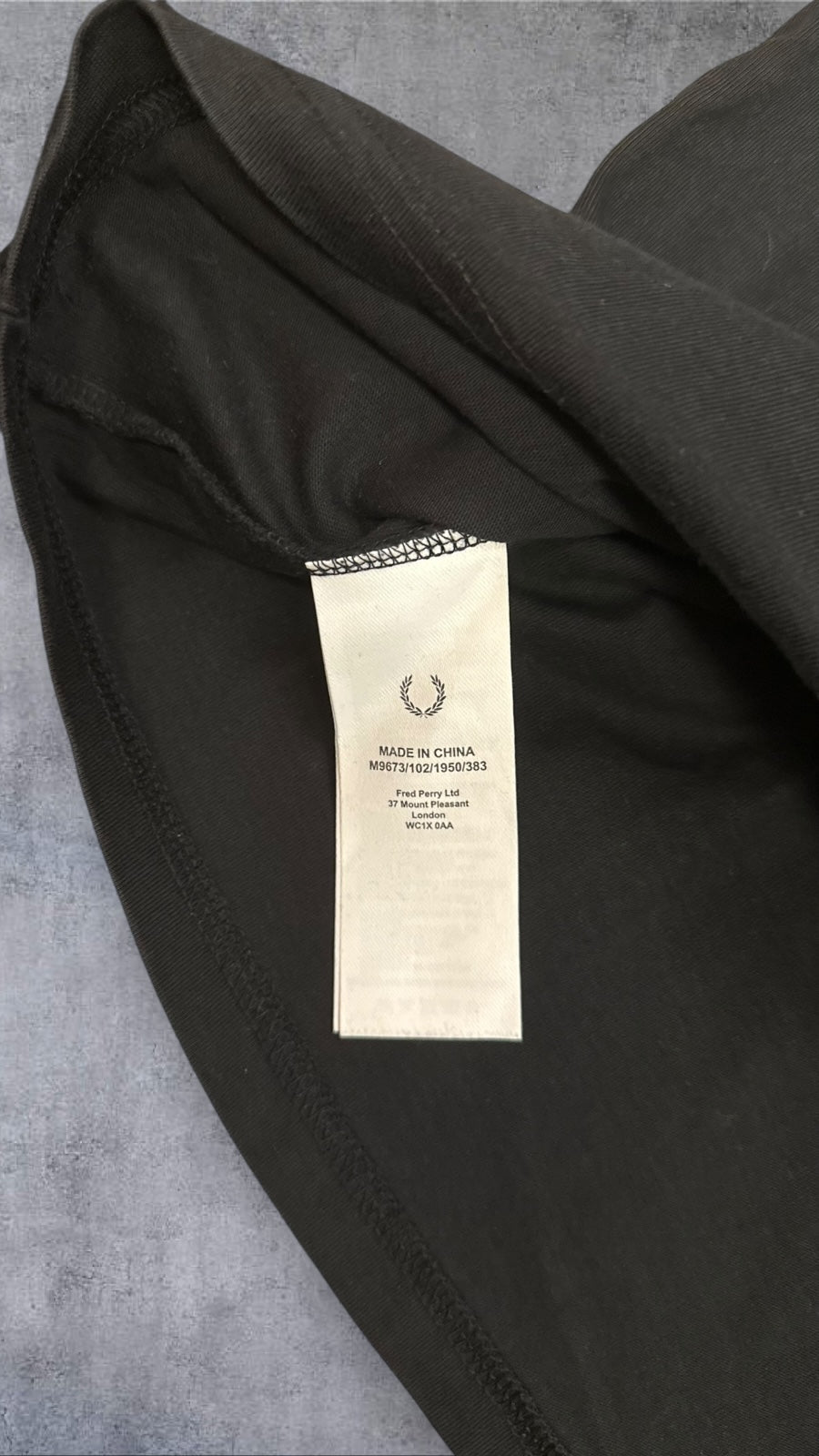 Fred Perry Longsleeve T-Shirt Schwarz S