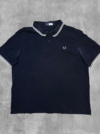 Fred Perry Polo Shirt Schwarz Weiß L