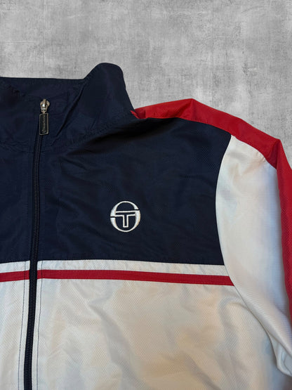 Sergio Tacchini Trainingsjacke Weiß Navy Blau L