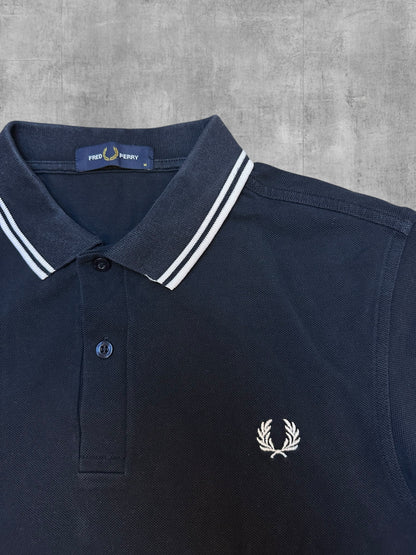 Fred Perry Polo Shirt Schwarz Weiß M