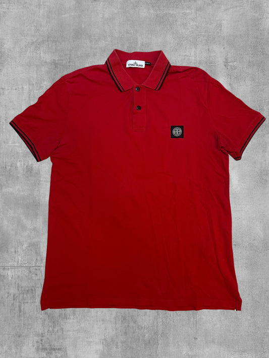 Stone Island Polo Shirt Rot XXL Slim Fit