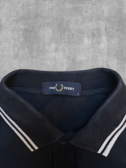 Fred Perry Polo Shirt Schwarz Weiß S