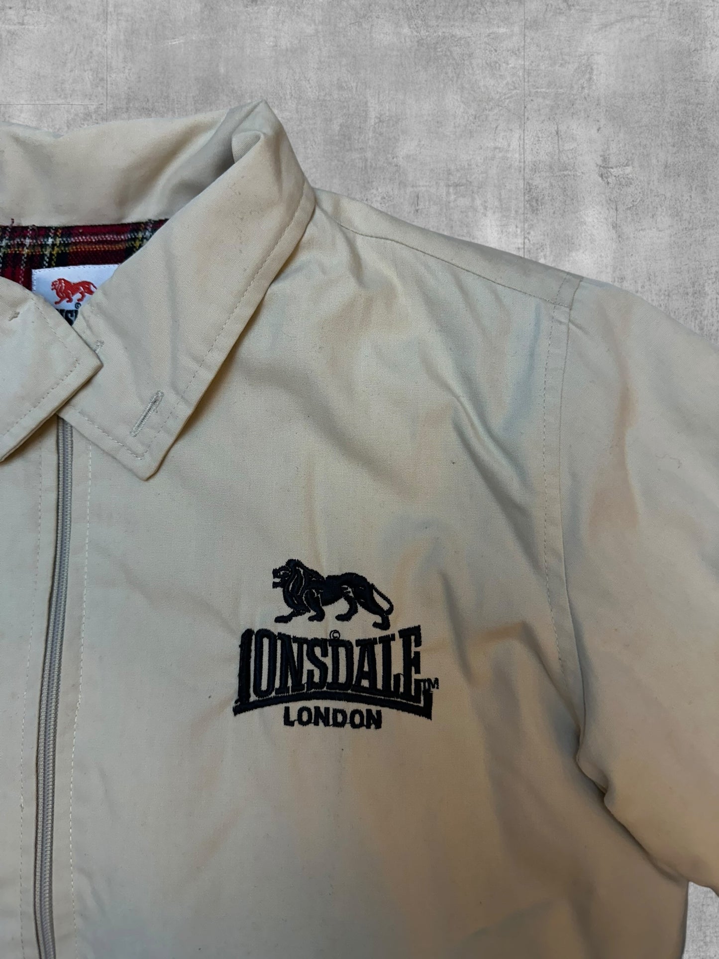 Lonsdale London Harrington Jacke Creme Weiß S