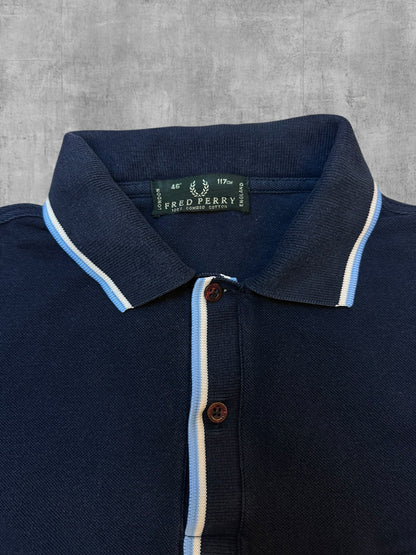 Fred Perry Vintage Polo Shirt Navy Blau L