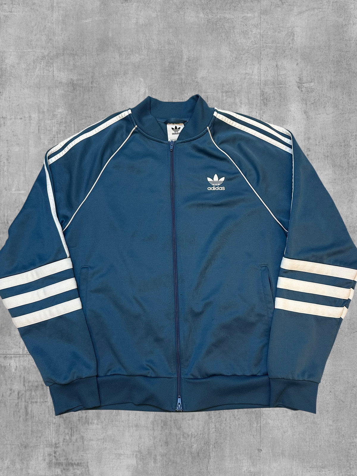 Adidas Firebird Track Jacket Turquoise White M