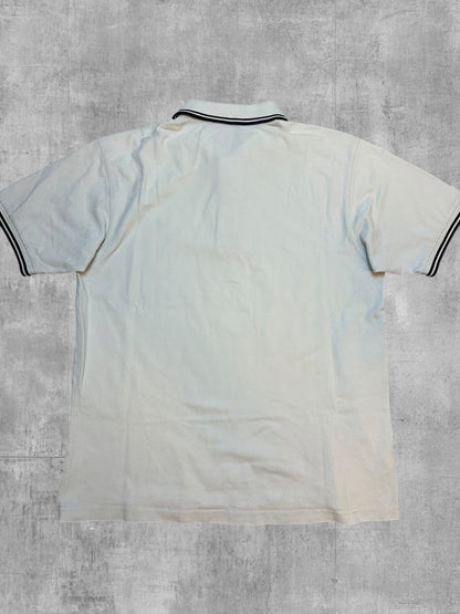Fred Perry Polo Shirt Weiß Schwarz L