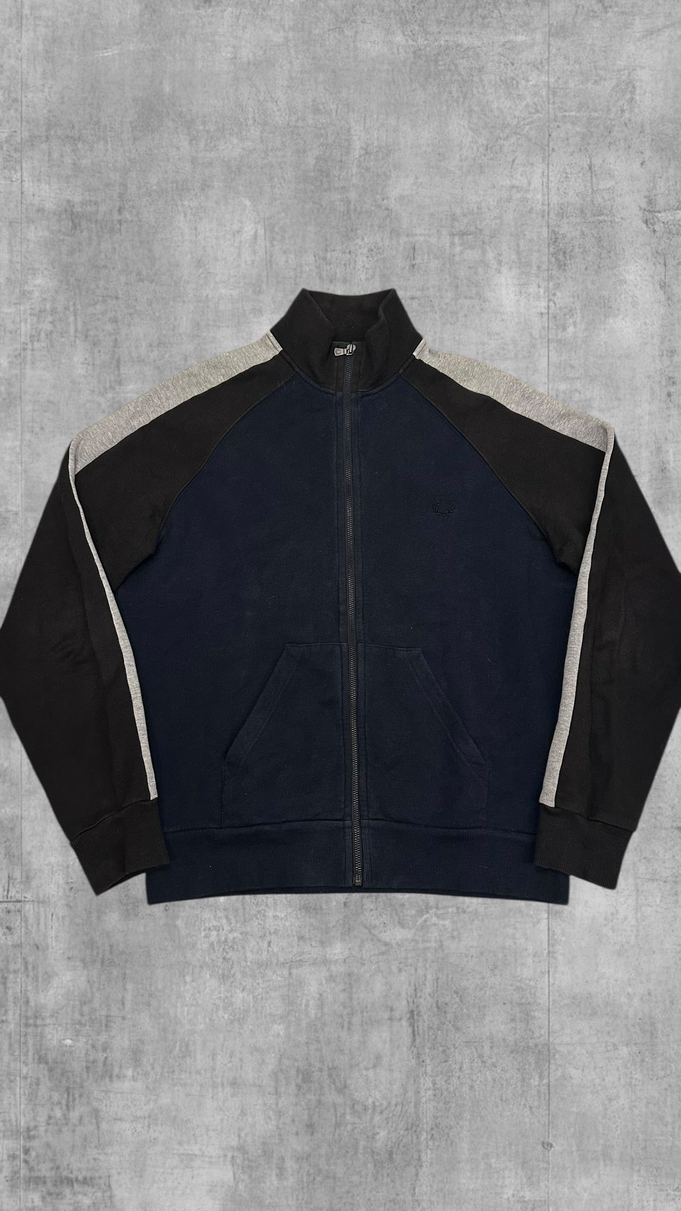 Fred Perry Trainingsjacke Navy Blau Schwarz Baumwolle XL