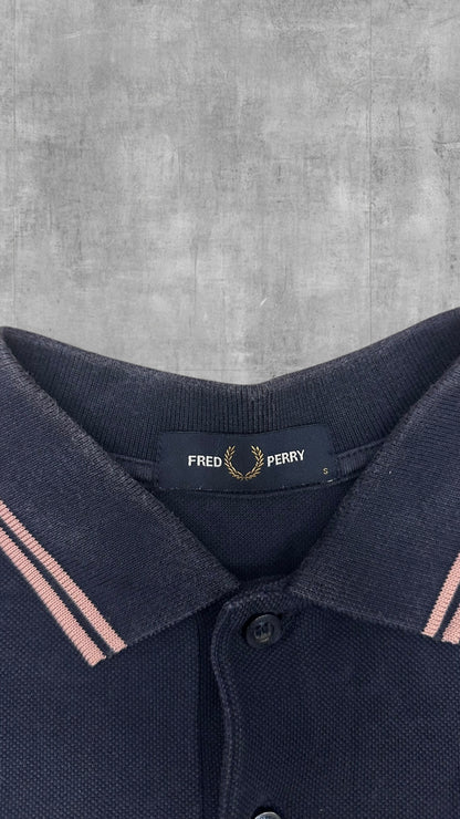 Fred Perry Polo Shirt Navy Blau Rose S