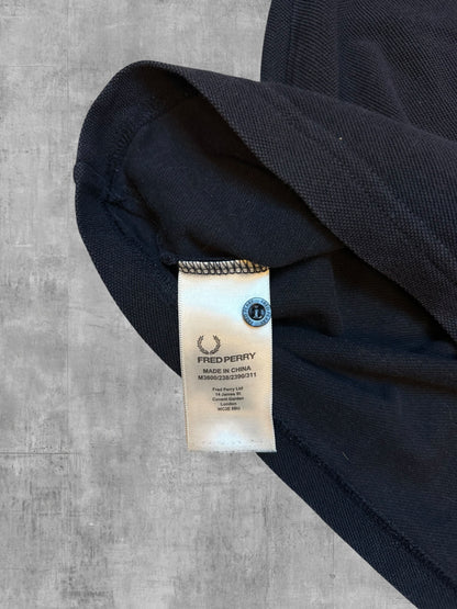 Fred Perry Polo Shirt Schwarz Weiß S Slim Fit