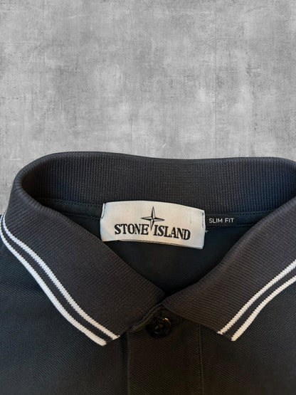 Stone Island Polo Shirt Dunkelgrau S Slim Fit