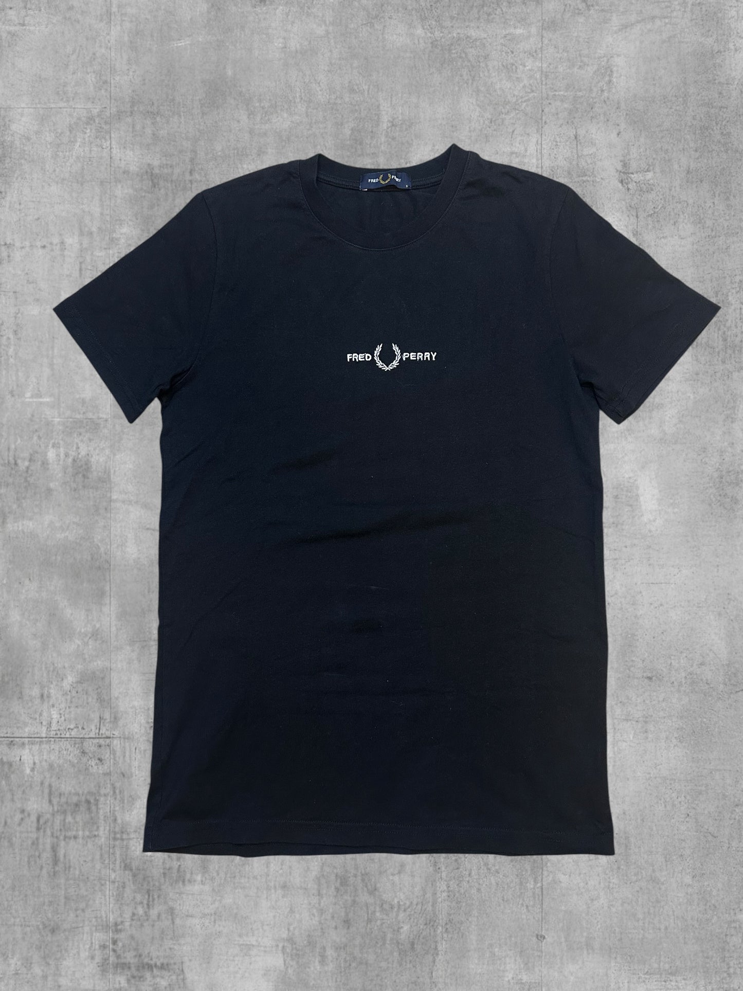 Fred Perry T shirt Tee Schwarz Weiß S