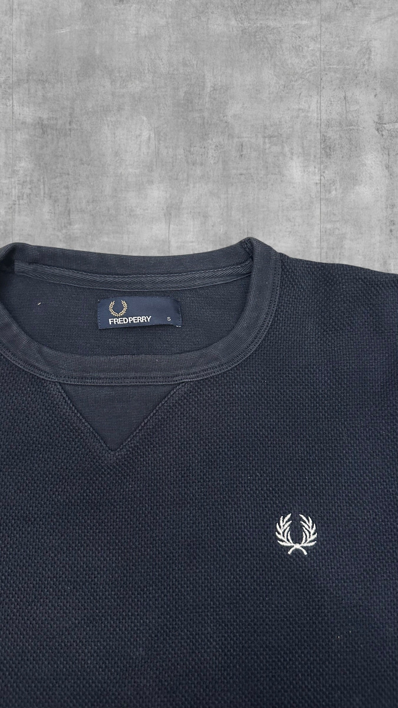Fred Perry Sweatshirt Navy Blau Schwarz S