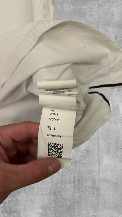 Stone Island Polo Shirt Weiß Schwarz L