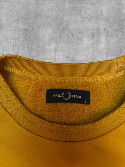 Fred Perry Sweatshirt Backprint Ocker S