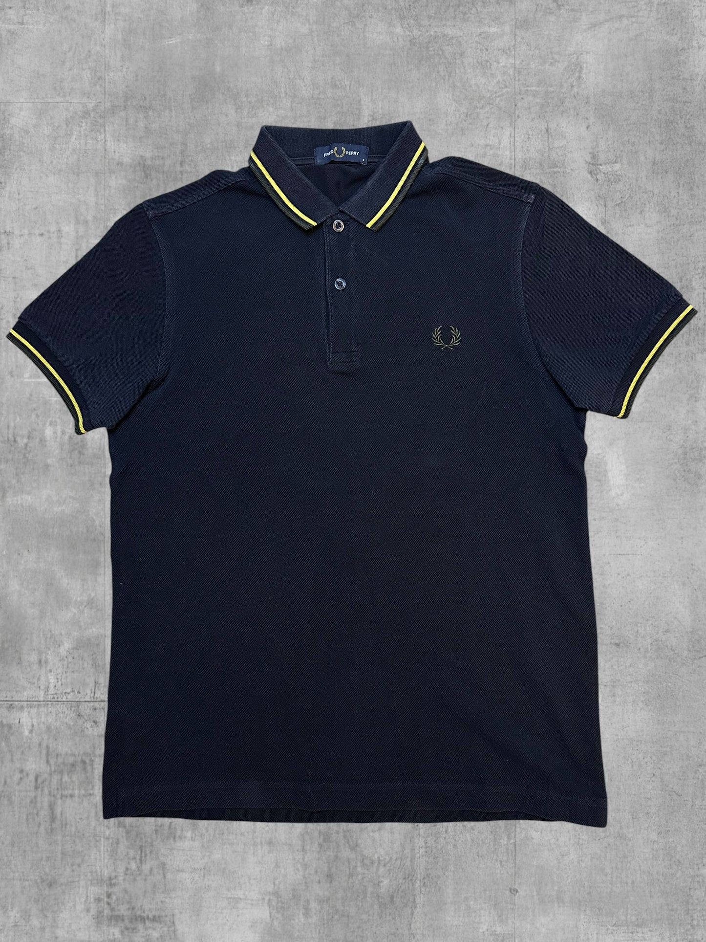 Fred Perry Polo Shirt Schwarz Gold S