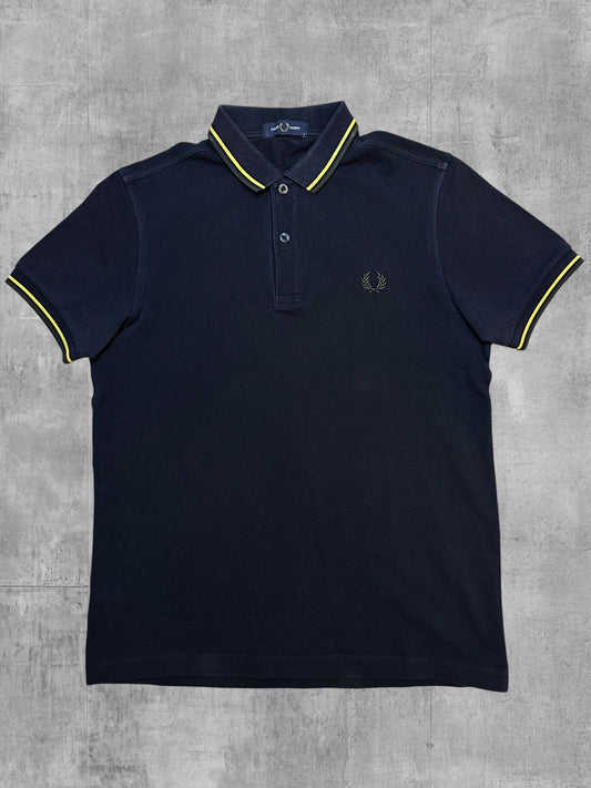 Fred Perry Polo Shirt Schwarz Gold S